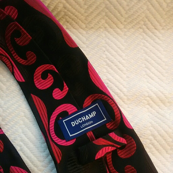 RARE Duchamp London Luxury High Jacquard Silk Tie - Picture 6 of 7
